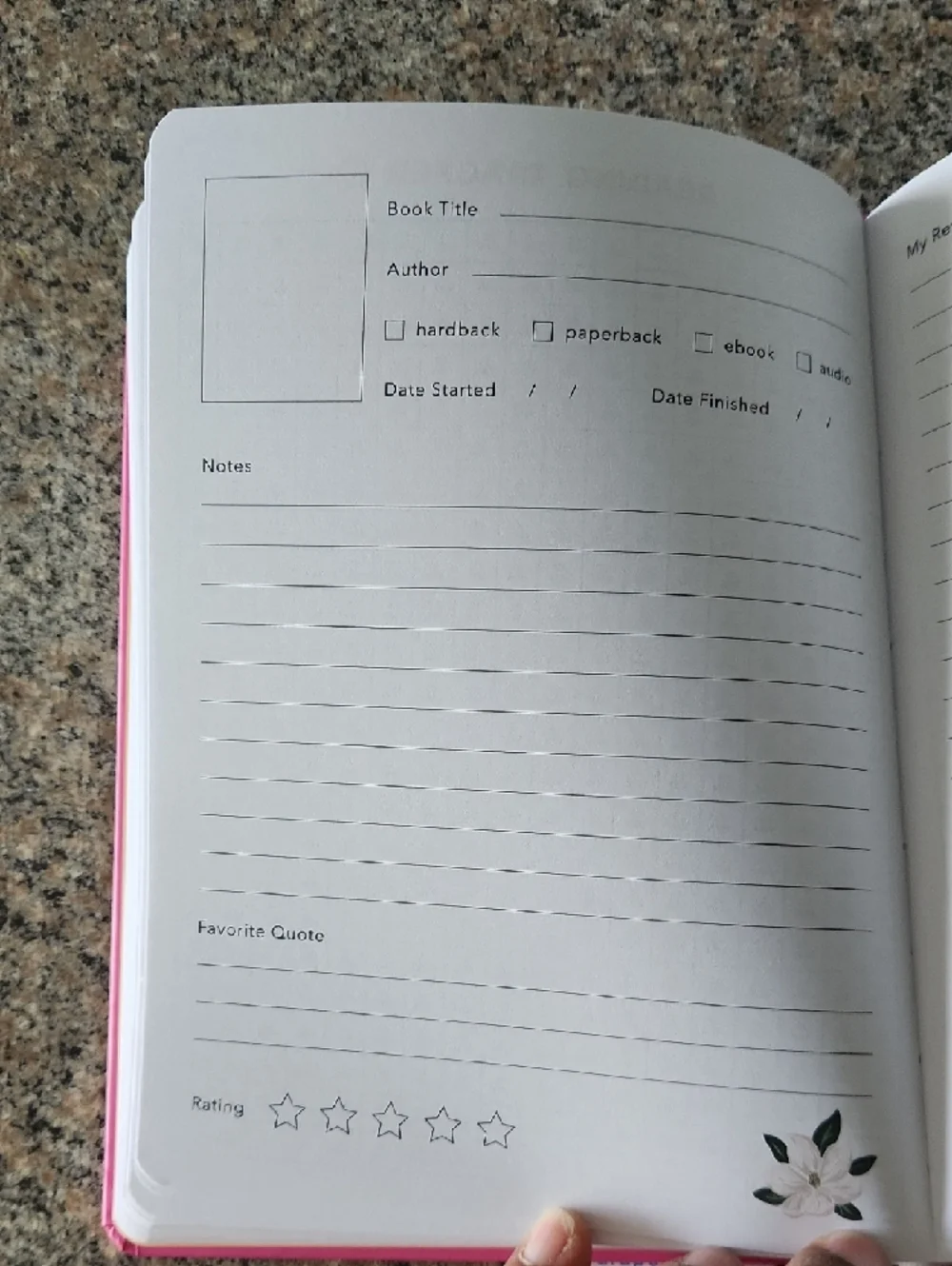Draper James “Think Happy Thoughts” Guided  Reading Journal – Pink Hardcover